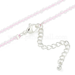 Colliers avec perles de quartz rose naturel&nbsp;NJEW-K114-A-A01