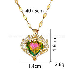 Ожерелья с подвеской в форме сердца из нержавеющей стали 304&nbsp;FS-WGE3147-03