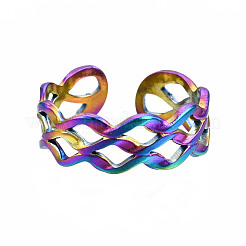 Полые широкие кольца-манжеты&nbsp;RJEW-N038-022