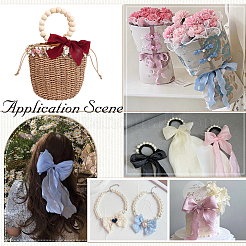 Лента из полиэстера с рюшами длиной 10 м для пришивания украшений&nbsp;OCOR-WH20007-02G