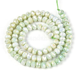 Антикоррозийные гальванические стеклянные бусины рондель&nbsp;EGLA-T021-6mm-17-05