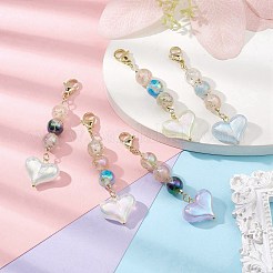 Акриловые подвески в форме сердца&nbsp;HJEW-JM01131