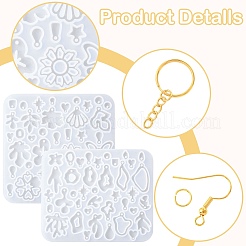 Наборы для изготовления силиконовых форм для подвески-цветка-листа своими руками&nbsp;DIY-FS0010-03