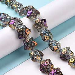 Прозрачные стеклянные бусины гальваническим пряди&nbsp;LS-GLAA-C025-01G