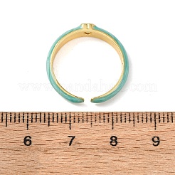 Открытые кольца манжеты из латуни с микропаве и кубическим цирконием&nbsp;RJEW-P183-09G-M