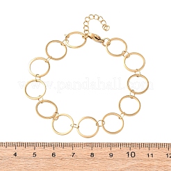 Браслеты-цепочки из нержавеющей стали 304&nbsp;BJEW-P373-02D-G