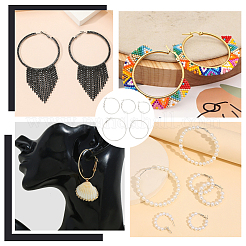 30 шт. 6-х стилевые латунные серьги-кольца&nbsp;FIND-BBC0003-23P