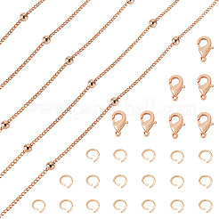 Наборы для самостоятельного изготовления ожерелий/браслетов из витых цепей из латуни&nbsp;DIY-TA0011-41