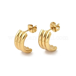 Тройные серьги-гвоздики из нержавеющей стали 201&nbsp;EJEW-Z151-01G