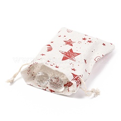 Bolso de tela de tela de algodón con tema navideño&nbsp;ABAG-H104-B04