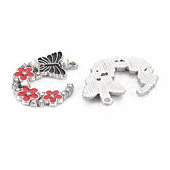 Pendentifs en alliage avec strass&nbsp;PALLOY-N153-06B-RS