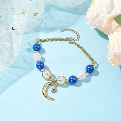 Braccialetti rotondi con perline di vetro e acrilico&nbsp;BJEW-JB10695
