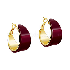 Серьги-кольца из латуни и акрила&nbsp;FS-WG659A8-02