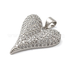 Латунные микропаве прозрачные подвески с фианитом&nbsp;KK-B094-05P