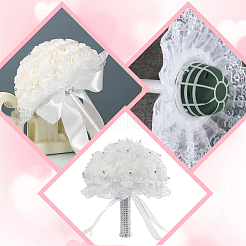 6 шт. пластиковый и кружевной воротник-букет манжеты&nbsp;DIY-SP0005-47
