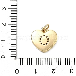 Pendenti in zirconi cubici trasparenti in micro pavè di ottone&nbsp;KK-D229-01G-15