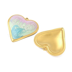 Подвески из нержавеющей стали 304 с эмалью&nbsp;STAS-V015-42G-01