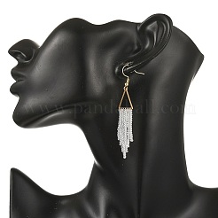 Boucles d'oreilles avec pendantifs de perles en verre&nbsp;EJEW-MZ00749-03