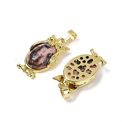 Натуральный родонитовый кулон&nbsp;KK-F887-02G-08