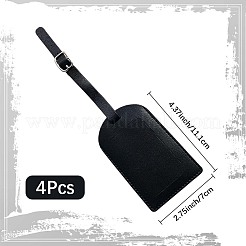 Вырезанная полая бирка для багажа из искусственной кожи 4 шт.&nbsp;OFST-CL0001-01B-03