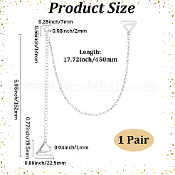 Нескользящие бретельки для бюстгальтера из сплава со стразами и крючками&nbsp;FIND-WH20043-010P