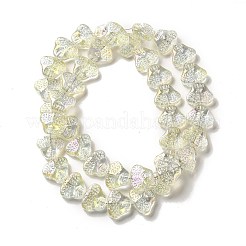 Прозрачные стеклянные бусины гальваническим пряди&nbsp;LS-EGLA-F158-FR01