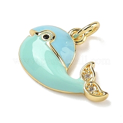 Pendentifs en laiton zircon cubique transparent&nbsp;KK-F925-01G-03