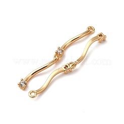 Латунные микропаве прозрачные подвески с фианитом&nbsp;KK-Z112-30G