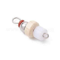 Звенья из натуральной красной яшмы в форме рондель&nbsp;PALLOY-JF03967-01