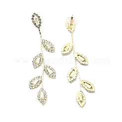 Длинные серьги-гвоздики с прозрачным кубическим цирконием и кристаллами со стразами&nbsp;LS-EJEW-C037-06C-LG