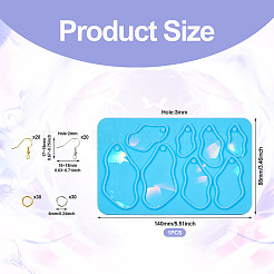 1 шт. силиконовая форма для подвески неправильной геометрии&nbsp;DIY-TA0005-88