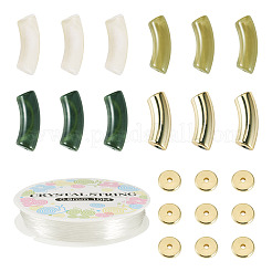 32 pz 4 colori tubo curvo perline acriliche&nbsp;DIY-TA0014-73