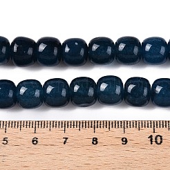 Gefärbt natürlichen weißen Jade Perlen Stränge&nbsp;G-T138-S05