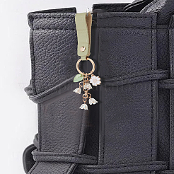 1шт. брелок-подвеска в виде сакуры из сплава с эмалью&nbsp;HJEW-LP0001-59