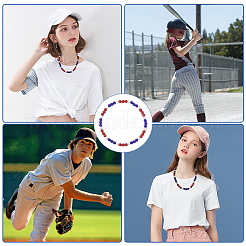 1 шт. ожерелье из круглых бусин из полимерной глины со стразами&nbsp;NJEW-SP0001-14C