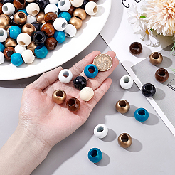 120шт 6 вида деревянных бусин&nbsp;WOOD-WR0001-06