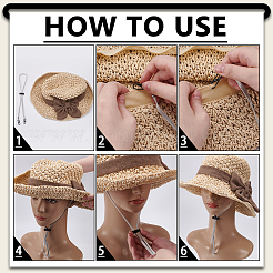 24шт пластиковая шапочка гибкий съемный подбородочный шнур&nbsp;FIND-FG0004-90