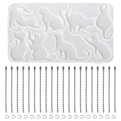 1 шт. силиконовая форма для подвески в виде кошки&nbsp;DIY-TA0006-20