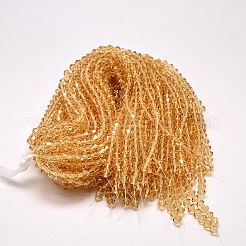 Chapelets de perles en verre bicone d'imitation de cristal autrichien&nbsp;LS-GLAA-F029-3x3mm-18