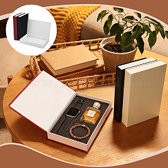 3 caja de almacenamiento magnética de lino con forma de libro de 3 colores&nbsp;CON-GW0001-04