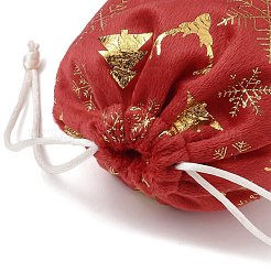 Weihnachtssäckchen aus Samt mit Goldprägung&nbsp;ABAG-Q053-01A-03B