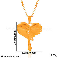 Женские ожерелья с подвеской в виде кровоточащего сердца из нержавеющей стали 304&nbsp;MY3477-2
