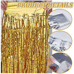 4 Stück 4 Stile Kunststoff/Aluminiumfolie Fransenvorhänge Tischrock&nbsp;AJEW-GA0008-09
