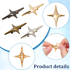 16ocs 4 цвета звездочки литые булавки для килта для одежды&nbsp;JEWB-CY0001-03