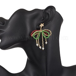 Стеклянные серьги&nbsp;EJEW-MZ00625