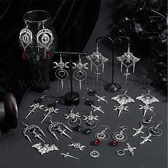 Kits para hacer pendientes colgantes de cruz con espada de latón y aleación para Halloween&nbsp;DIY-SC0026-58