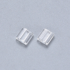 Perles de rocaille en verre transparent à 2 trou fgb&nbsp;X-SEED-S031-L-001