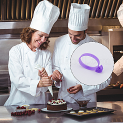 100 шт. 4-х цветные силиконовые кольца для кондитерских мешков AJEW-CN0001-70