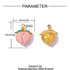 Pendentifs en acier inoxydable 304 émaillés&nbsp;STAS-OY017-25G