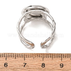 Componenti dell'anello del bracciale in acciaio inossidabile 304 martellato&nbsp;SA-CBAC0DF-02D-P